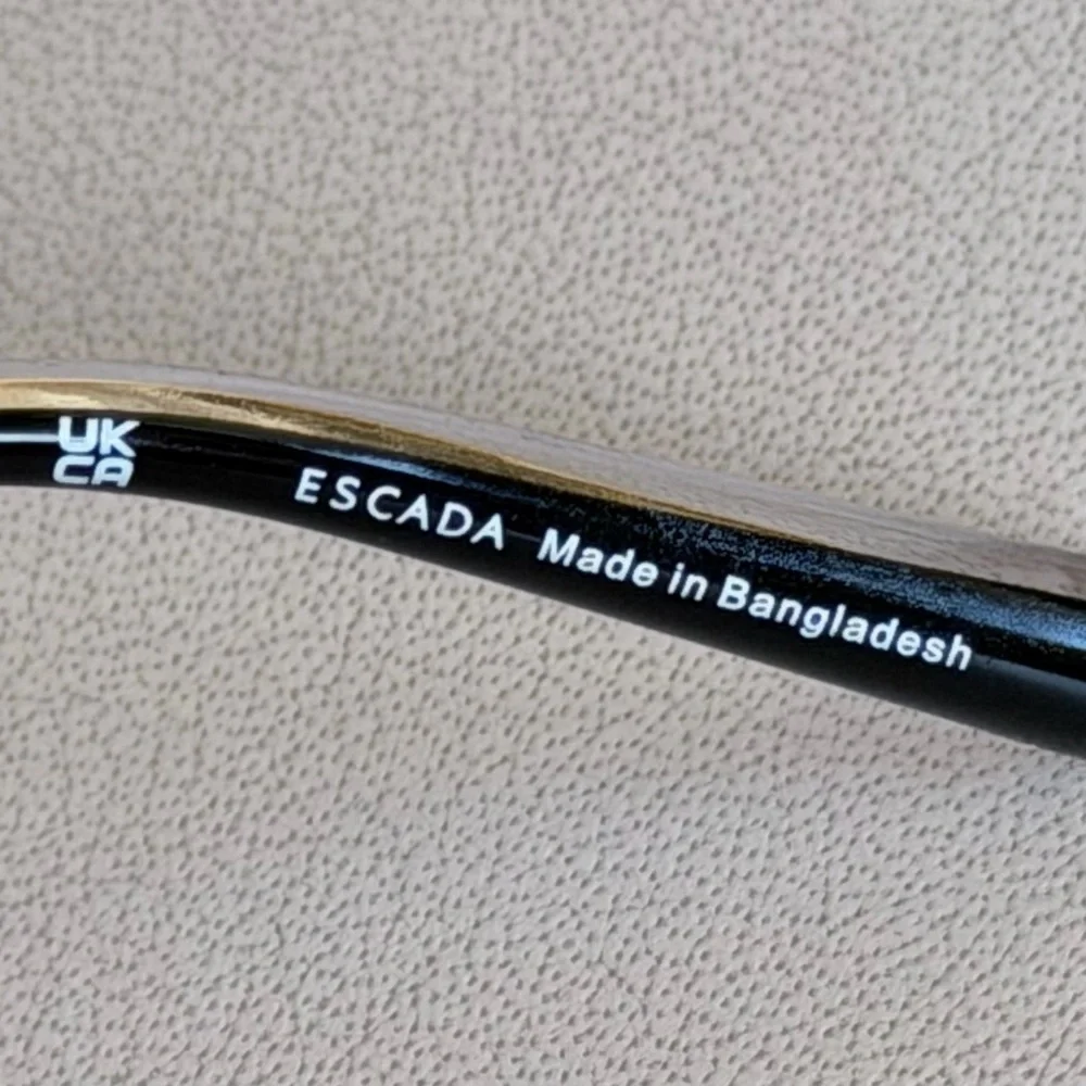 ESCADA SESF56K Black Sunglasses. W/Case & Cloth! NEW! RT $ 169. - Picture 5 of 8